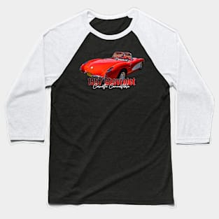 1957 Chevrolet Corvette Convertible Baseball T-Shirt